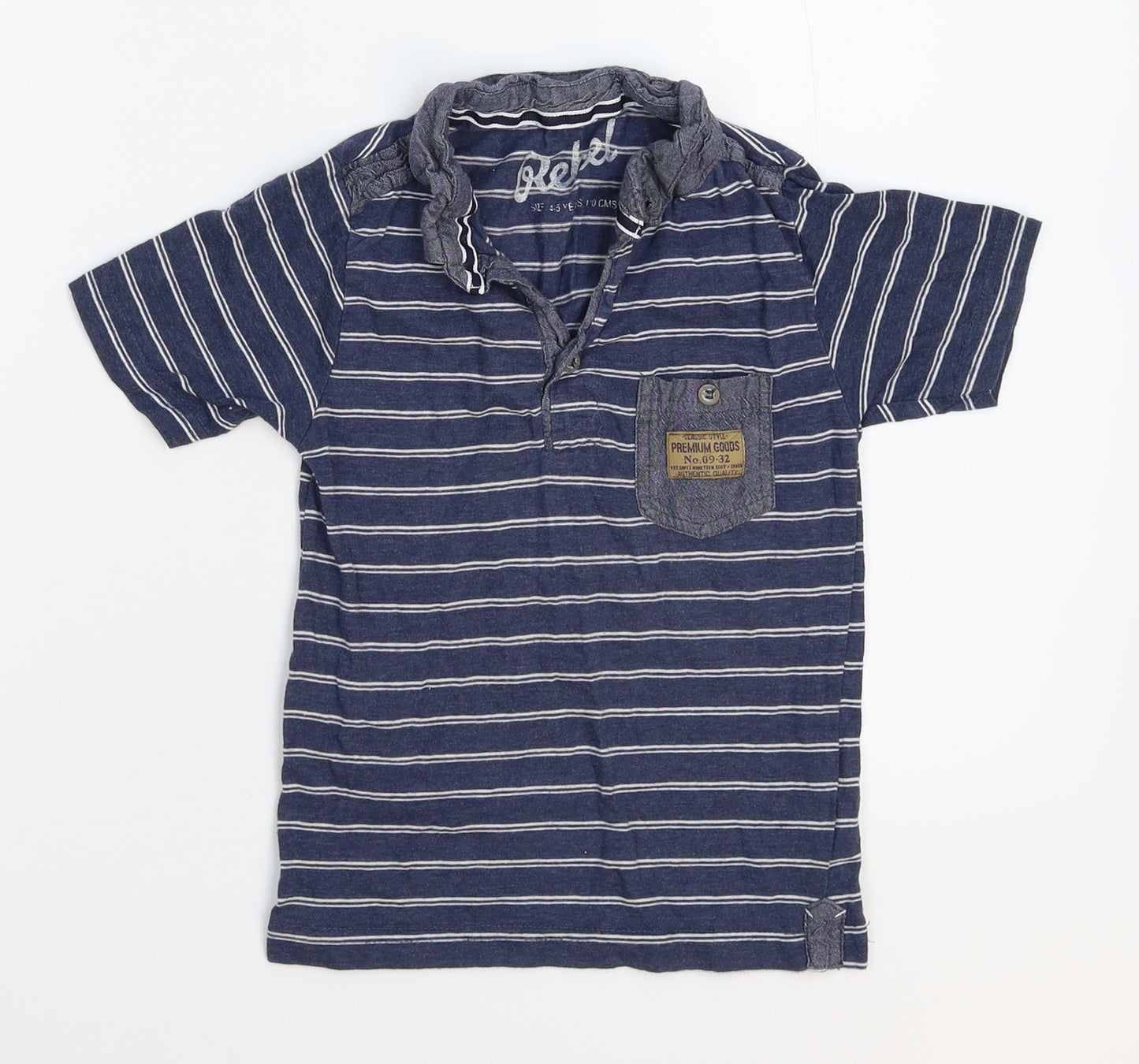 Rebel Boys Blue Striped  Basic Polo Size 4-5 Years