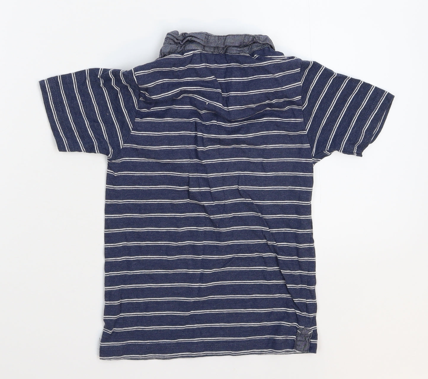 Rebel Boys Blue Striped  Basic Polo Size 4-5 Years