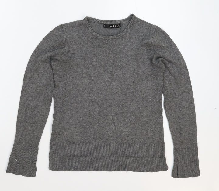 Mango Womens Grey Knit Pullover Jumper Size S