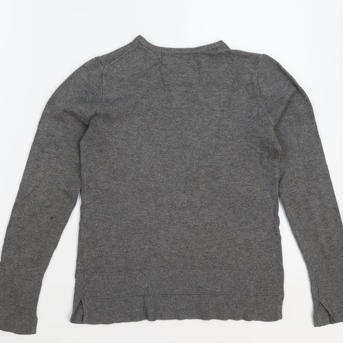 Mango Womens Grey  Knit Pullover Jumper Size S