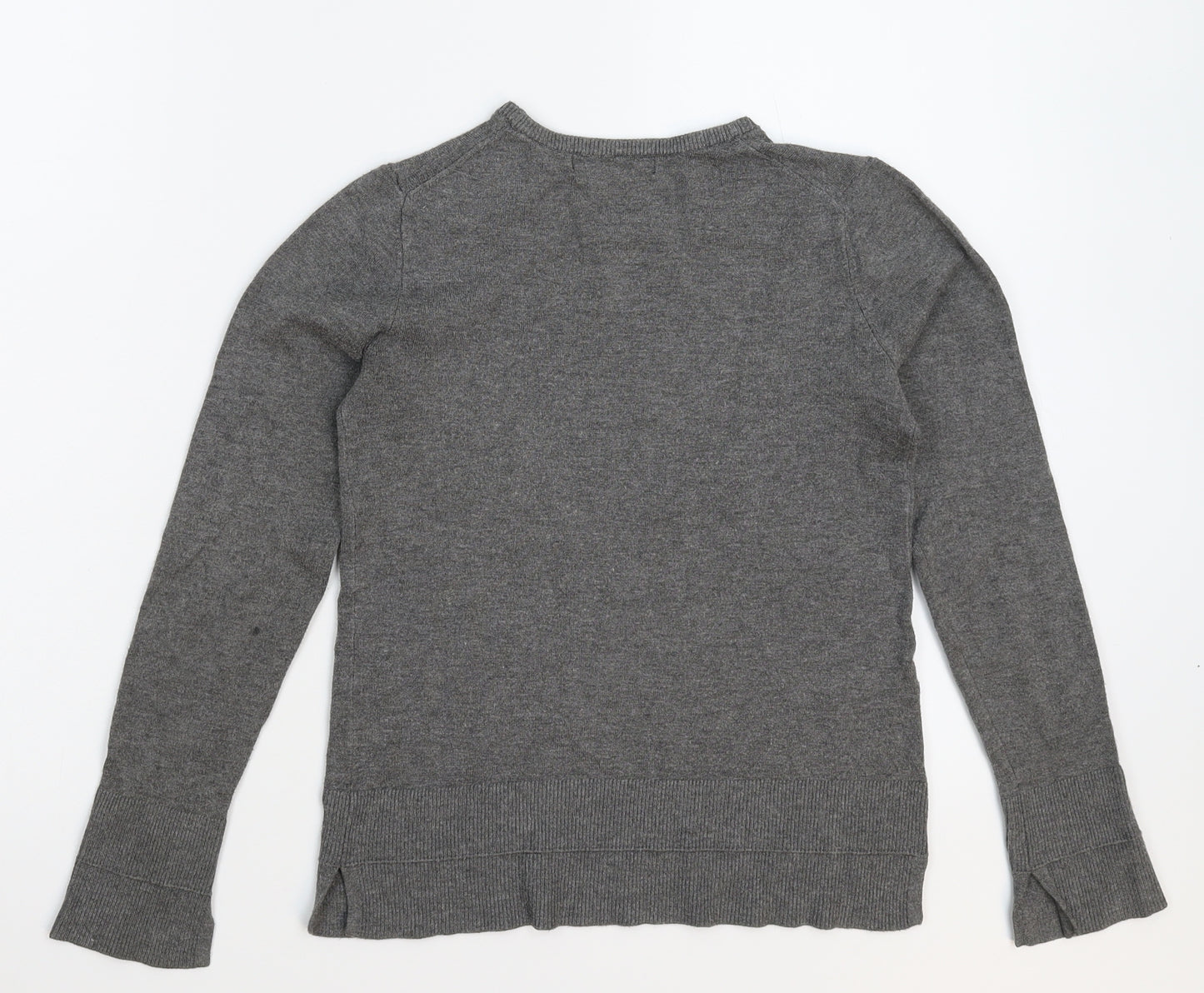 Mango Womens Grey  Knit Pullover Jumper Size S