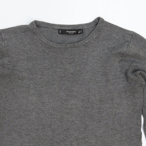 Mango Womens Grey  Knit Pullover Jumper Size S