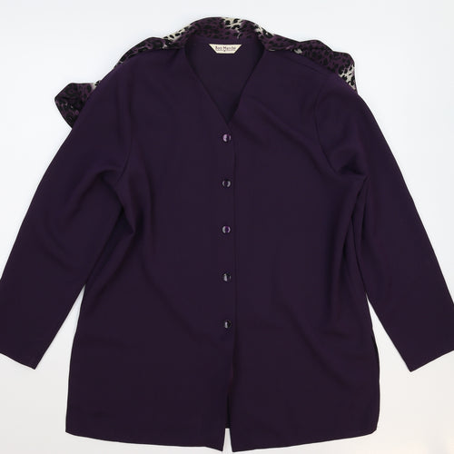 Bonmarché Womens Purple   Jacket Blazer Size 16