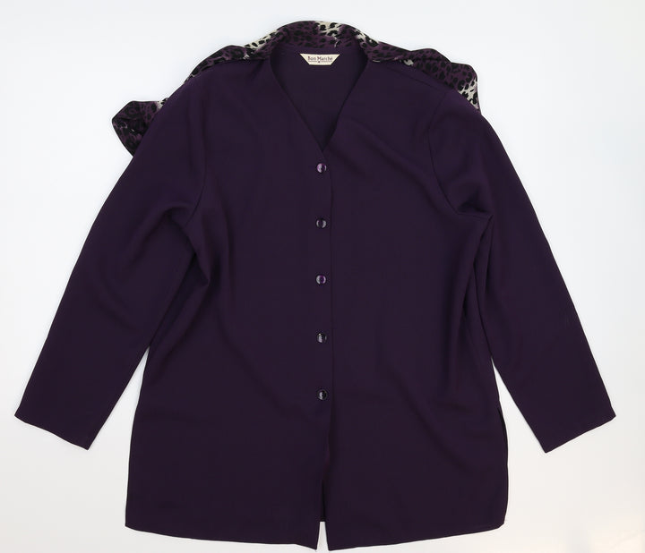 Bonmarché Womens Purple   Jacket Blazer Size 16