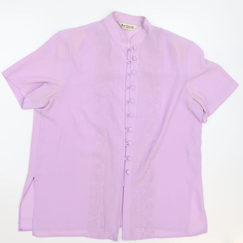 Bonmarché Womens Pink   Basic Button-Up Size 14