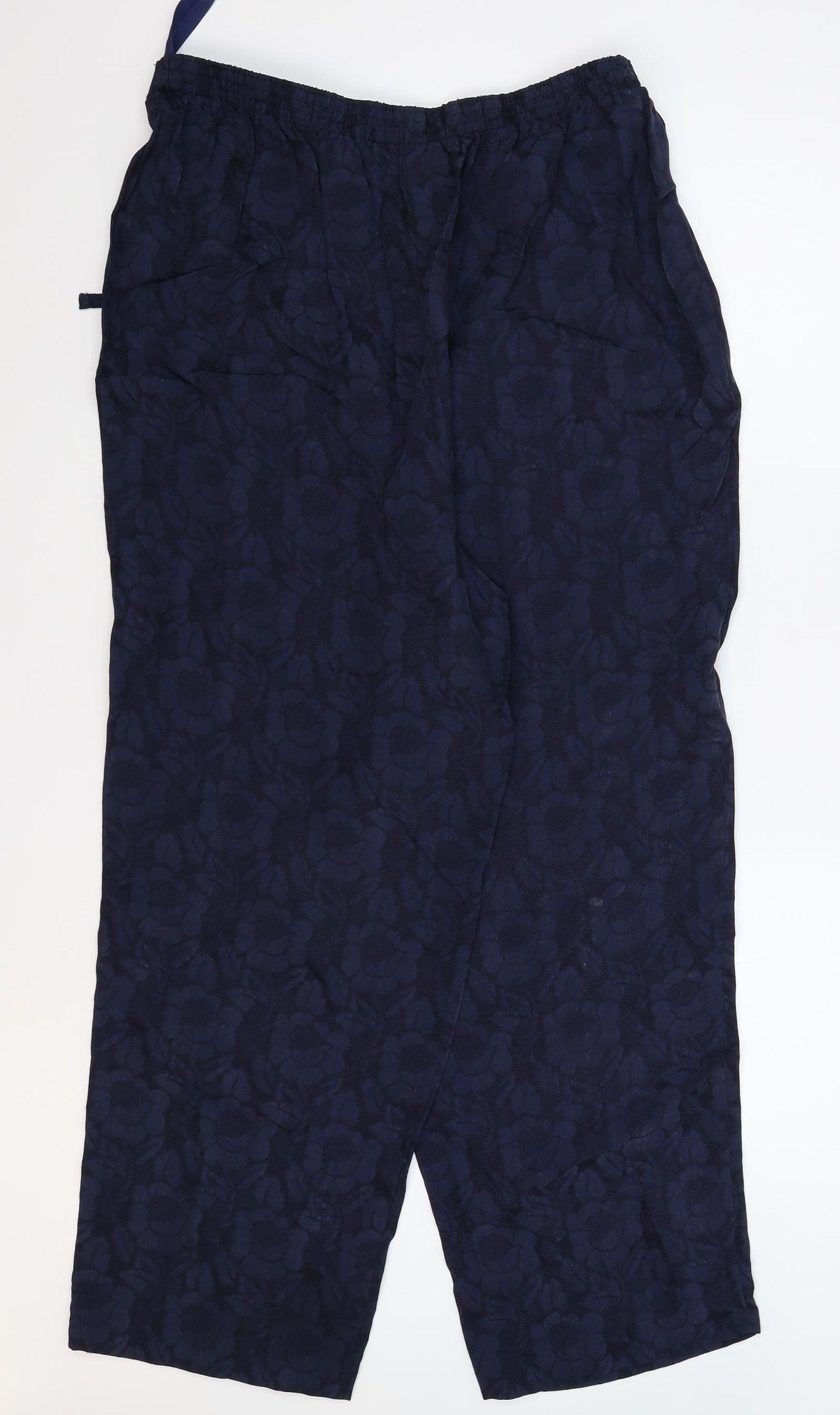 Richard Roberts Womens Blue Floral  Trousers  Size 16 L28 in