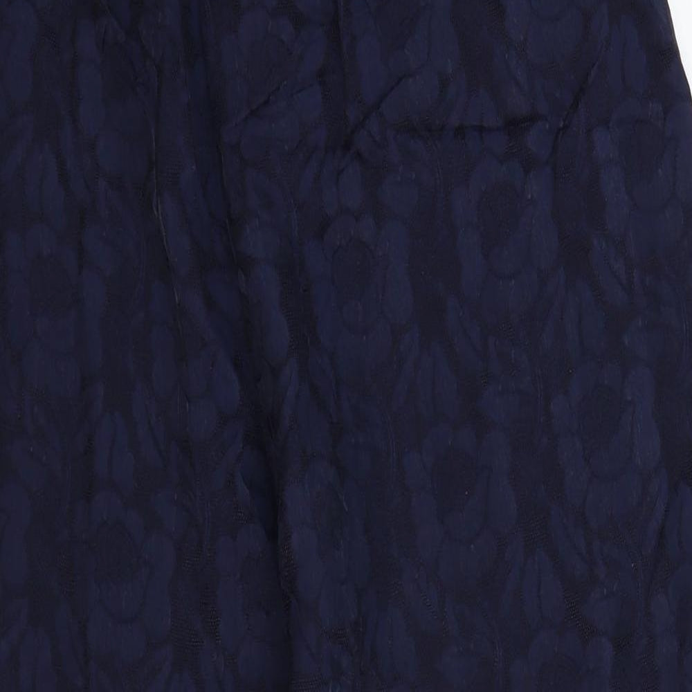 Richard Roberts Womens Blue Floral  Trousers  Size 16 L28 in