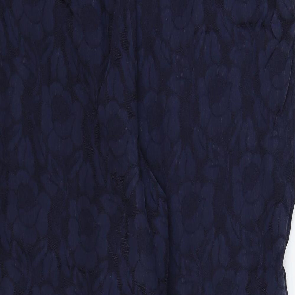 Richard Roberts Womens Blue Floral  Trousers  Size 16 L28 in