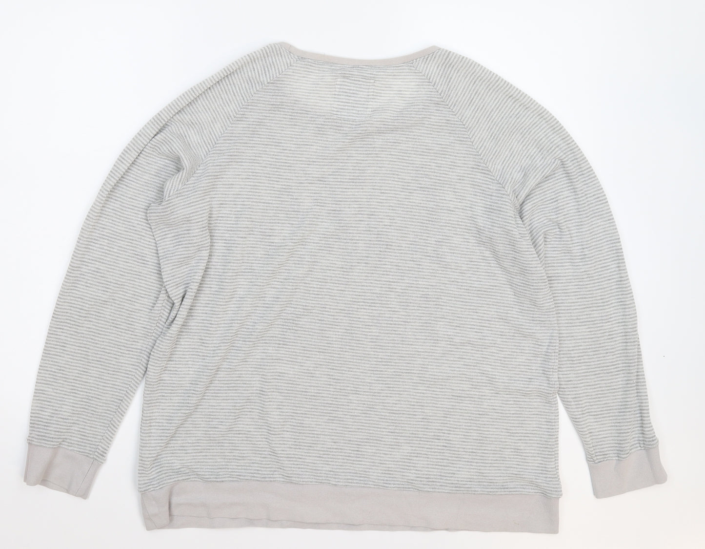Nutmeg Womens Grey Striped Knit Pullover Jumper Size 18