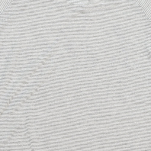 Nutmeg Womens Grey Striped Knit Pullover Jumper Size 18