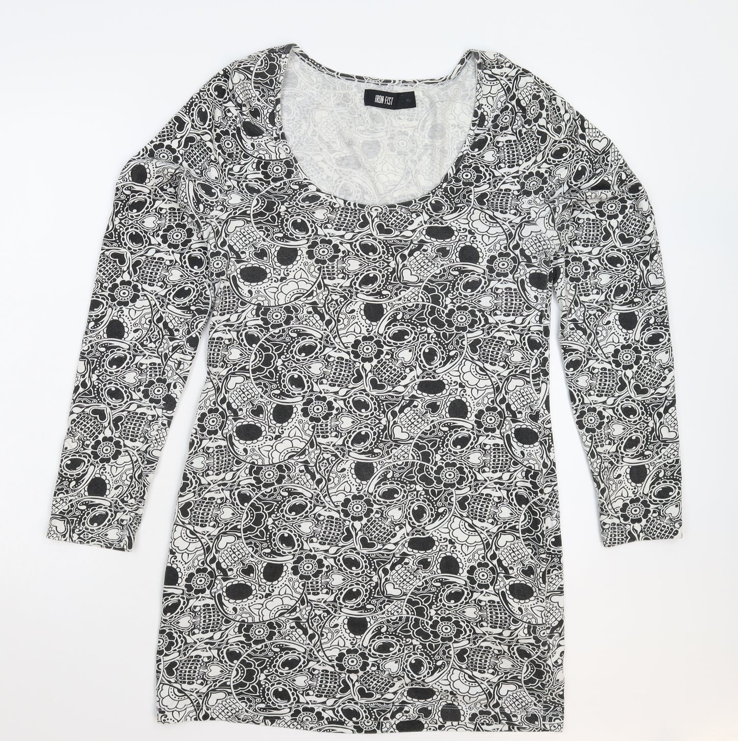 Iron Fist Womens Multicoloured Floral  T-Shirt Dress  Size XL
