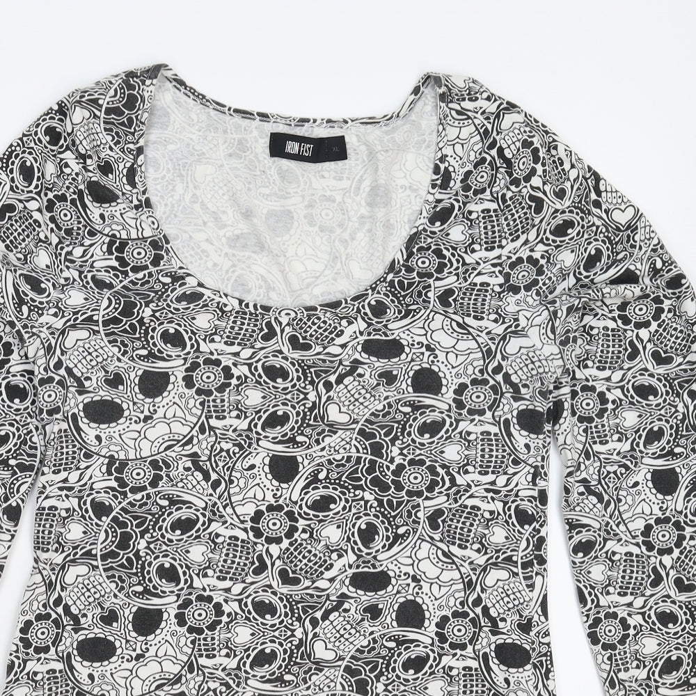 Iron Fist Womens Multicoloured Floral  T-Shirt Dress  Size XL