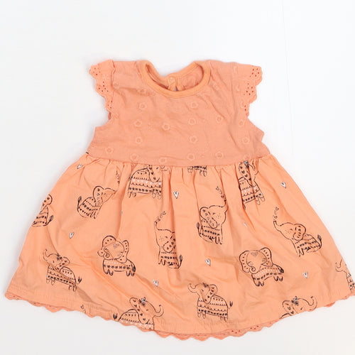 George Girls Orange   Fit & Flare  Size 3-6 Months