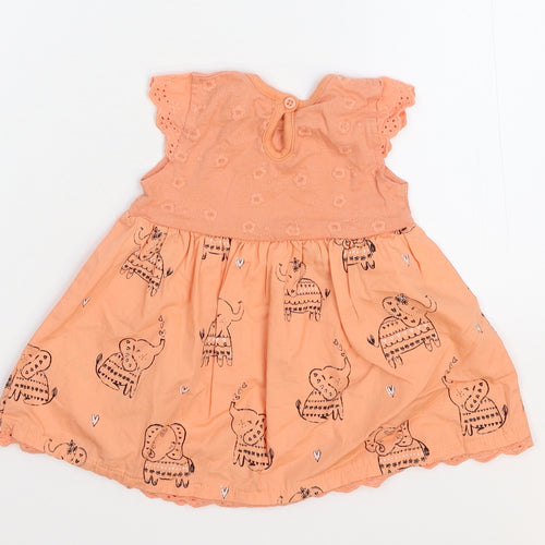 George Girls Orange   Fit & Flare  Size 3-6 Months