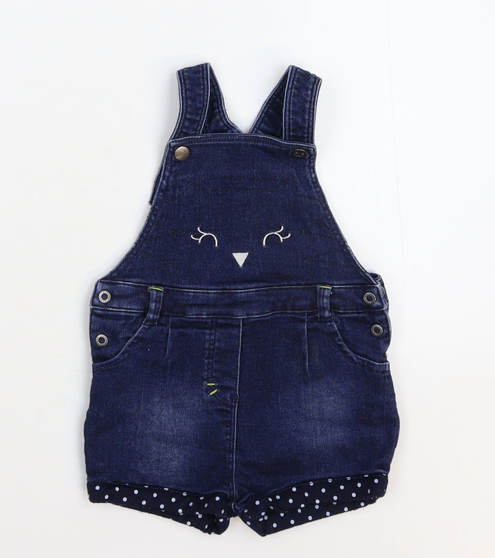Orchestra Girls Blue Denim Dungaree One-Piece Size 12 Months