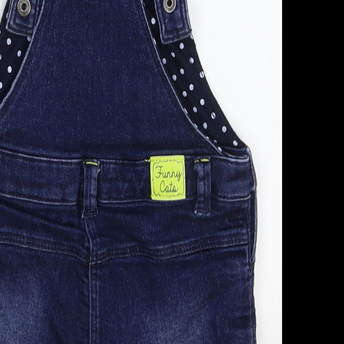 Orchestra Girls Blue  Denim Dungaree One-Piece Size 12 Months