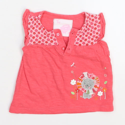 TU Girls Pink   Basic T-Shirt Size 3-6 Months
