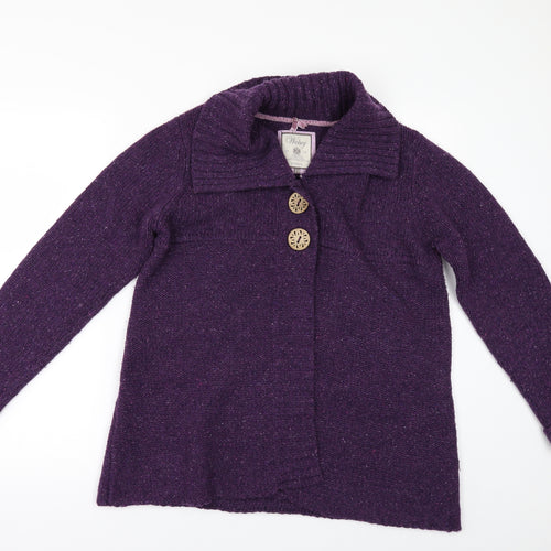wosley Womens Purple   Cape Jumper Size 12  - Elbow Patches