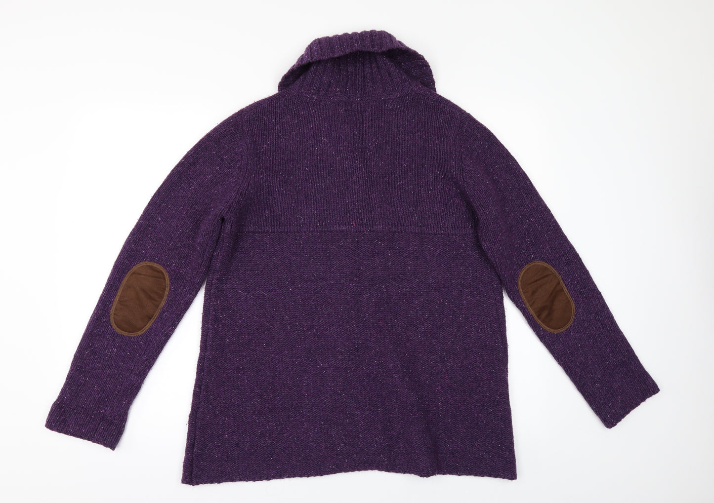 wosley Womens Purple   Cape Jumper Size 12  - Elbow Patches