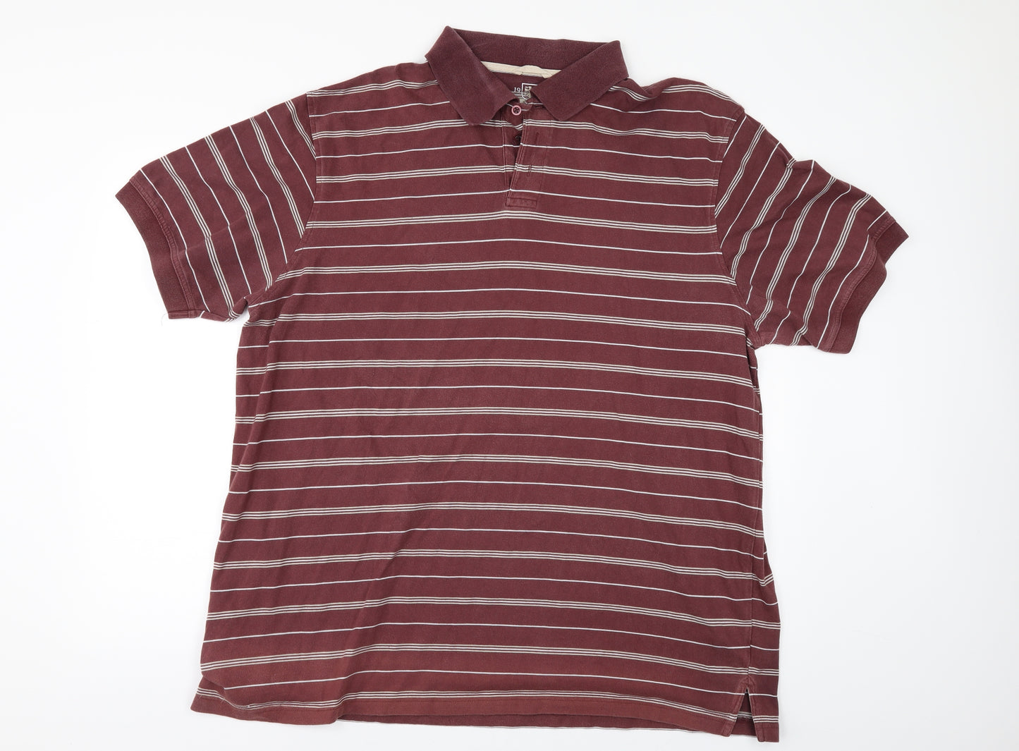 Dunnes Stores Mens Brown Striped   Polo Size XL