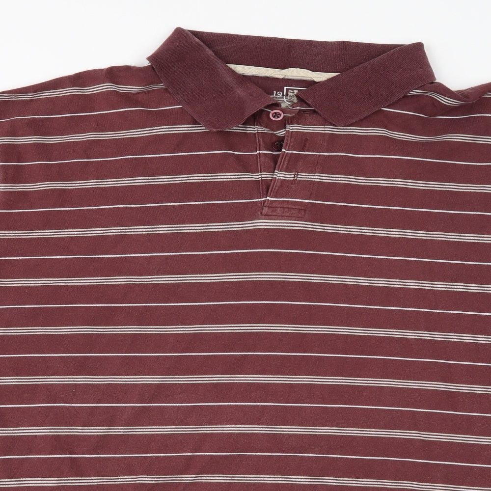 Dunnes Stores Mens Brown Striped   Polo Size XL