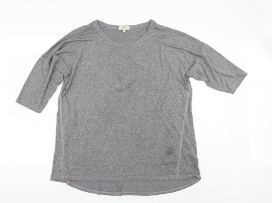 Front view of Papaya women’s grey basic t-shirt, size L