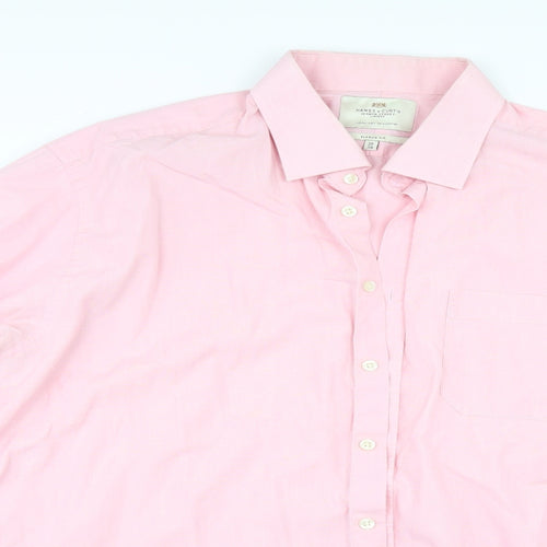Hawes & Curtis Mens Pink    Button-Up Size 18