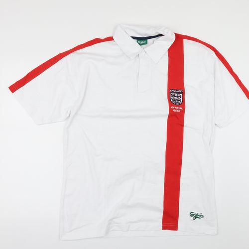 Carlsberg Mens White    Polo One Size  - ENGLAND