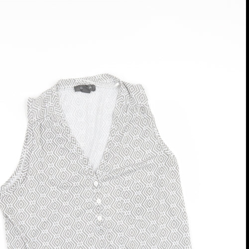 Primark Womens Grey Geometric  Basic T-Shirt One Size