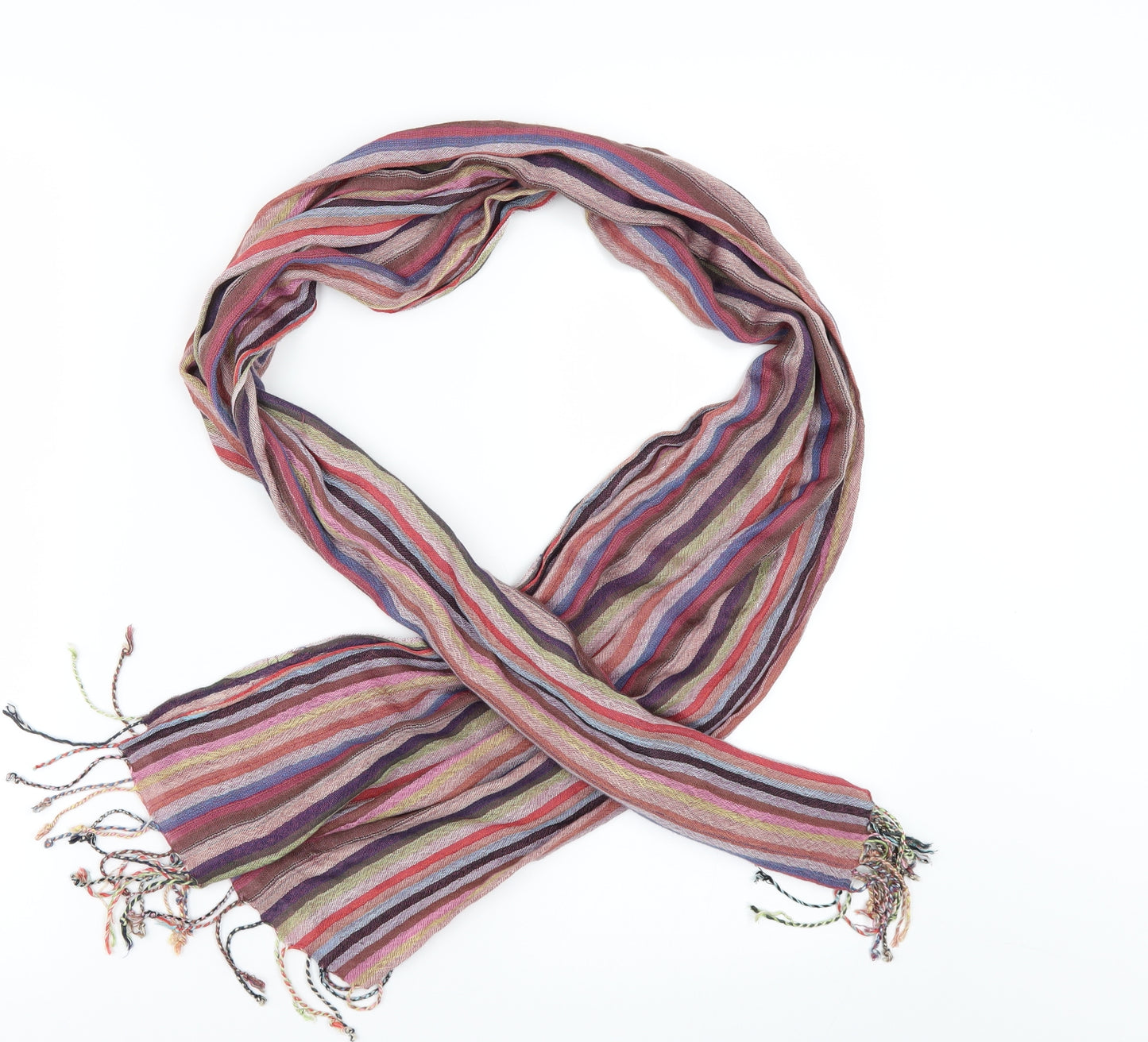 Preworn Womens Multicoloured Striped   Scarf