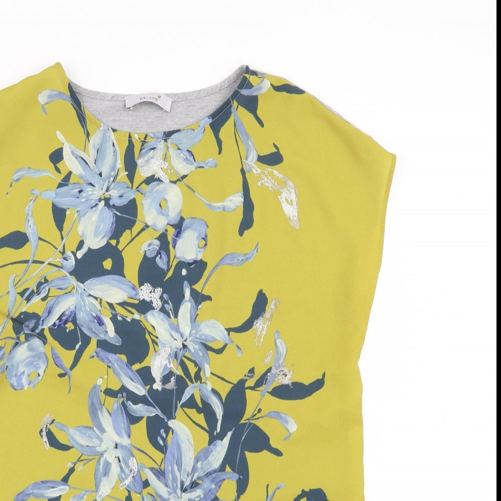 Per Una Womens Green Floral  Basic T-Shirt Size 10