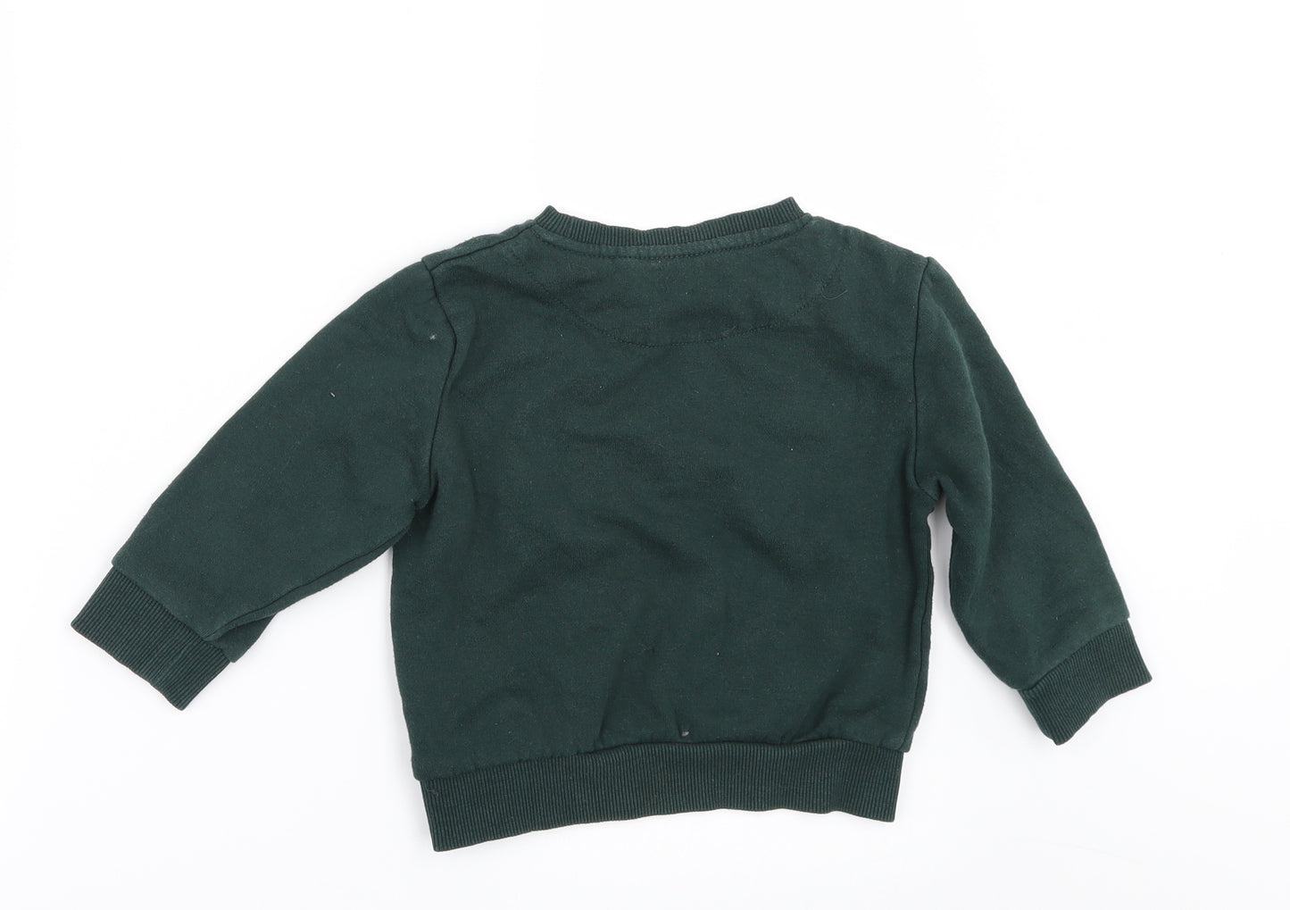 Primark Boys Green   Pullover Sweatshirt Size 2-3 Years  - hero