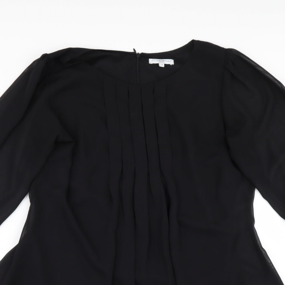 New Look Womens Beige  Chiffon A-Line  Size 14