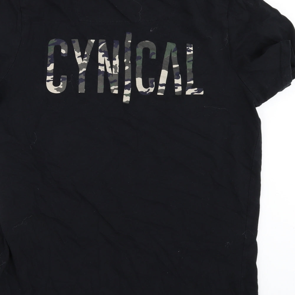 CYNICAL Womens Black   Basic T-Shirt Size L
