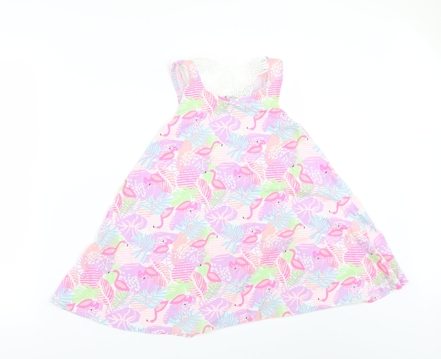 TU Girls Pink Geometric  A-Line  Size 6 Years