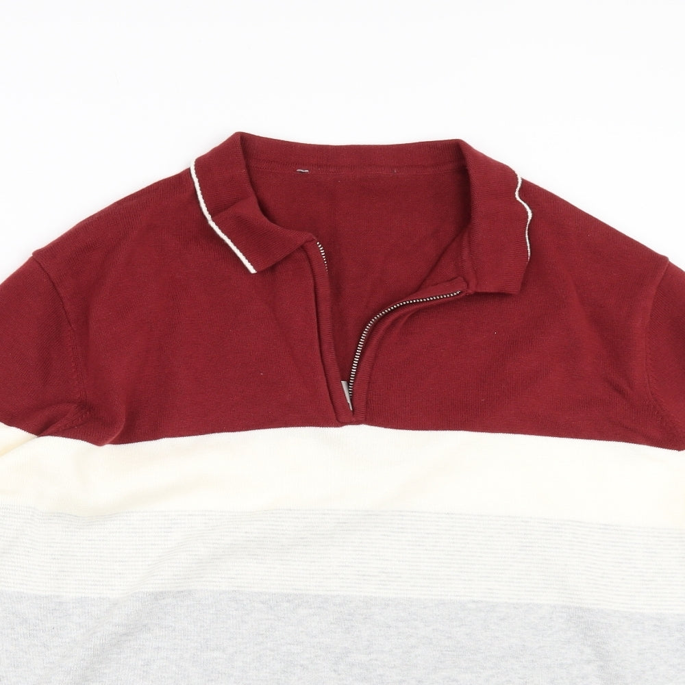 George Mens Red   Pullover Jumper Size M