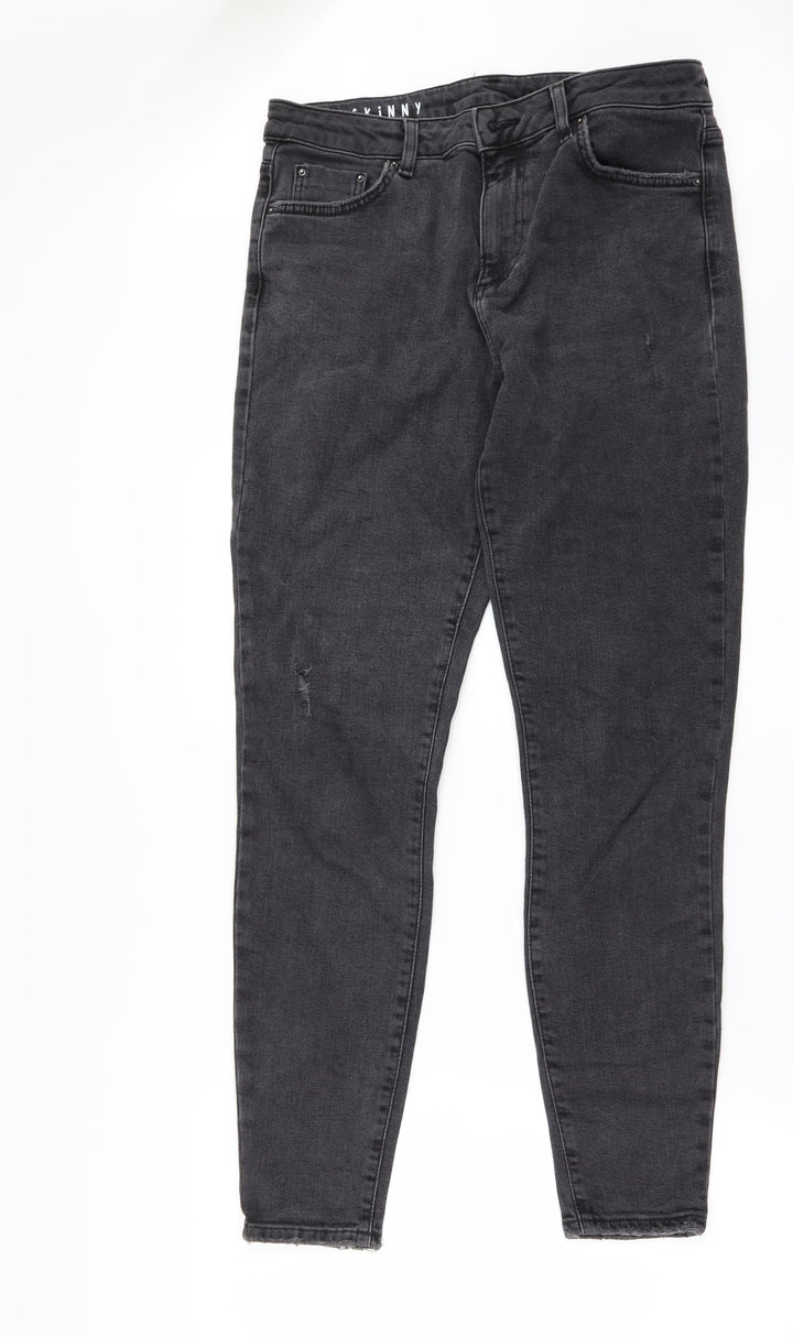 Marks and Spencer Womens Black  Denim Skinny Jeans Size 14 L29 in