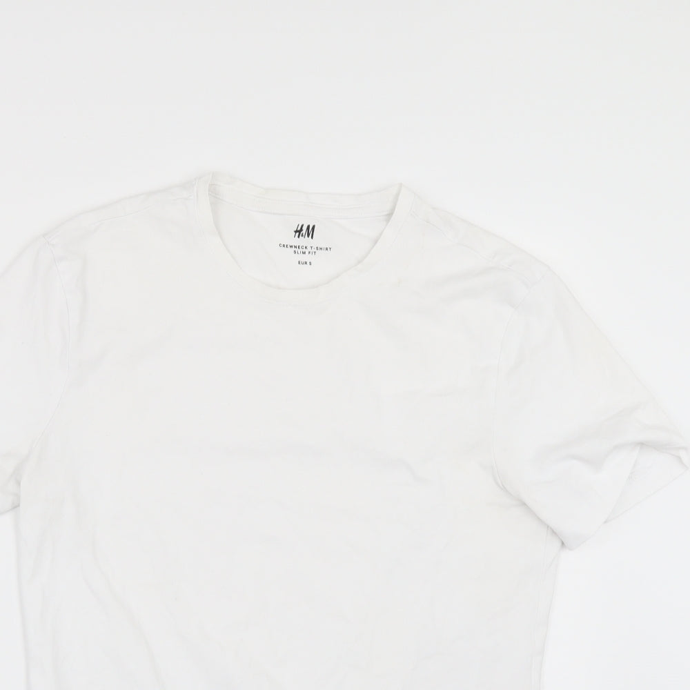 H&M Mens White    T-Shirt Size S