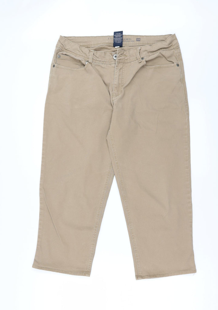 Faded Glory Womens Brown Denim Cropped Jeans Size 12 L23 in