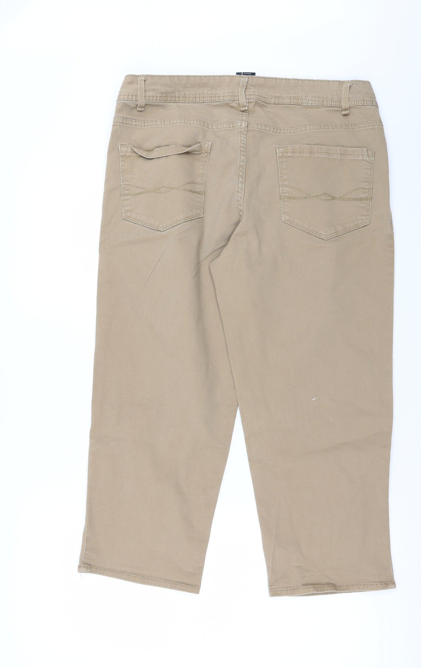 Faded Glory Womens Brown  Denim Cropped Jeans Size 12 L23 in