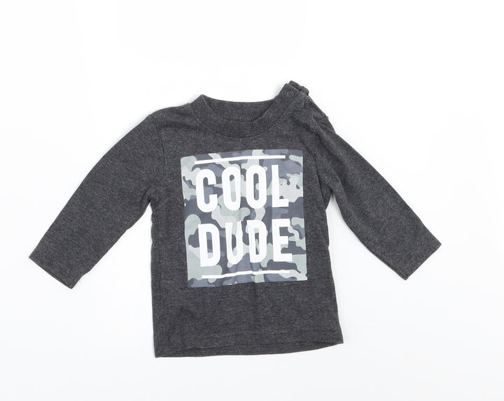 Primark Boys Grey Basic T-Shirt Size 3-6 Months