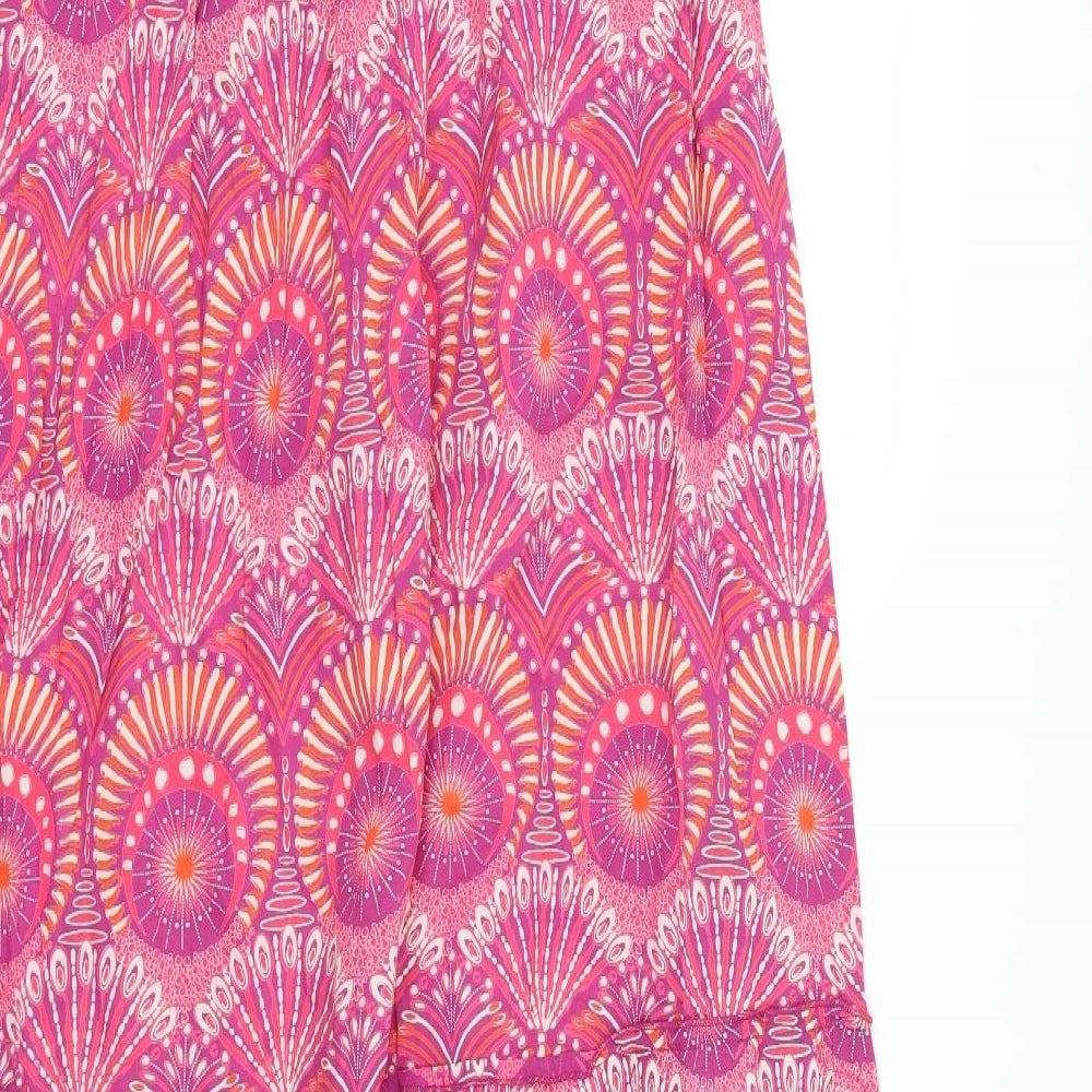 New Look Womens Pink Geometric  Maxi  Size 12