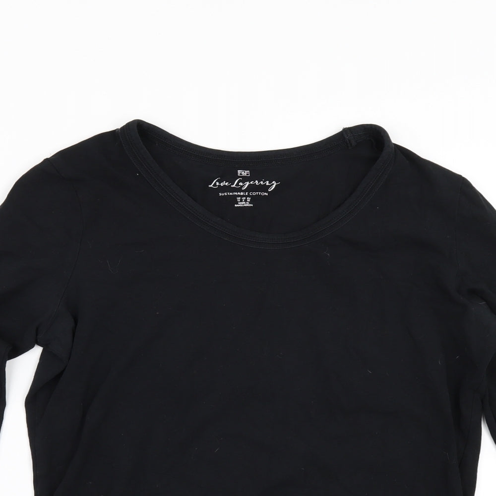 F&F Womens Black   Basic T-Shirt Size 12