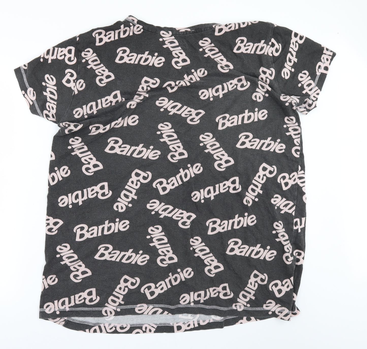 Preworn Womens Black   Basic T-Shirt Size M  - Barbie