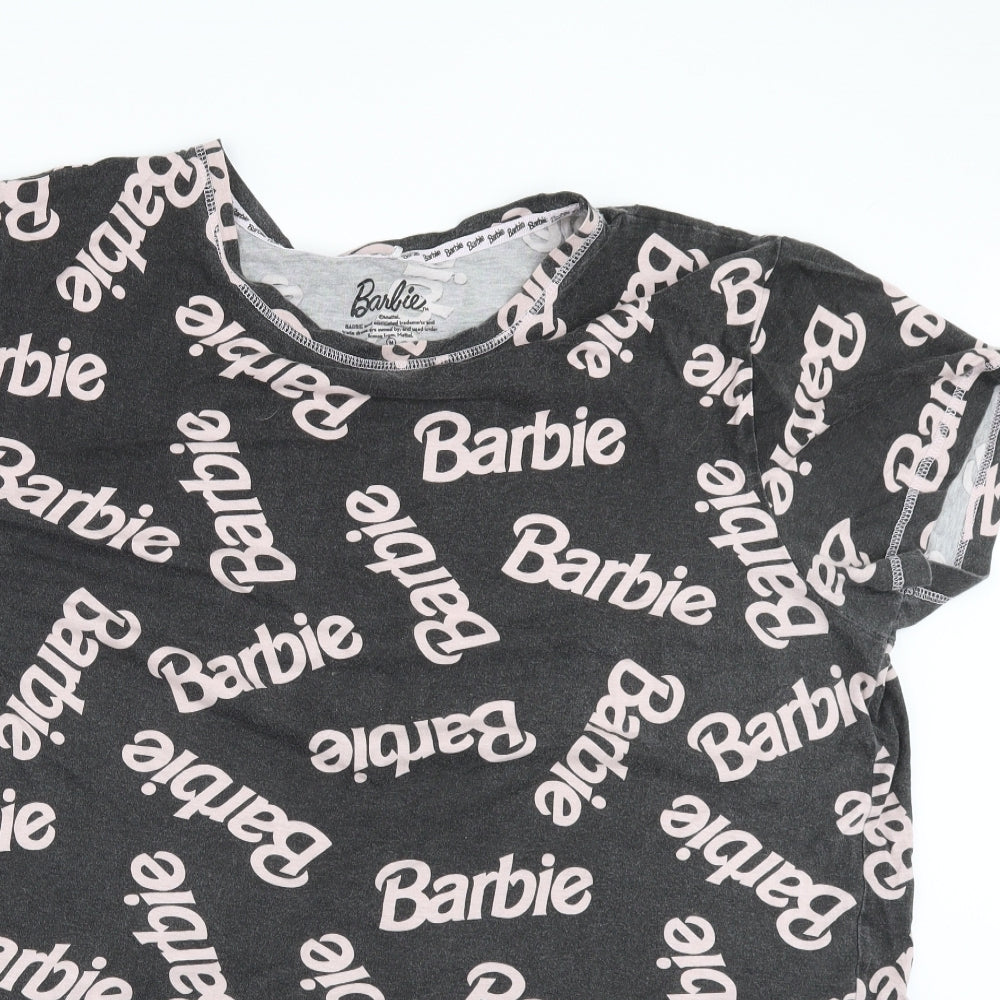 Preworn Womens Black   Basic T-Shirt Size M  - Barbie
