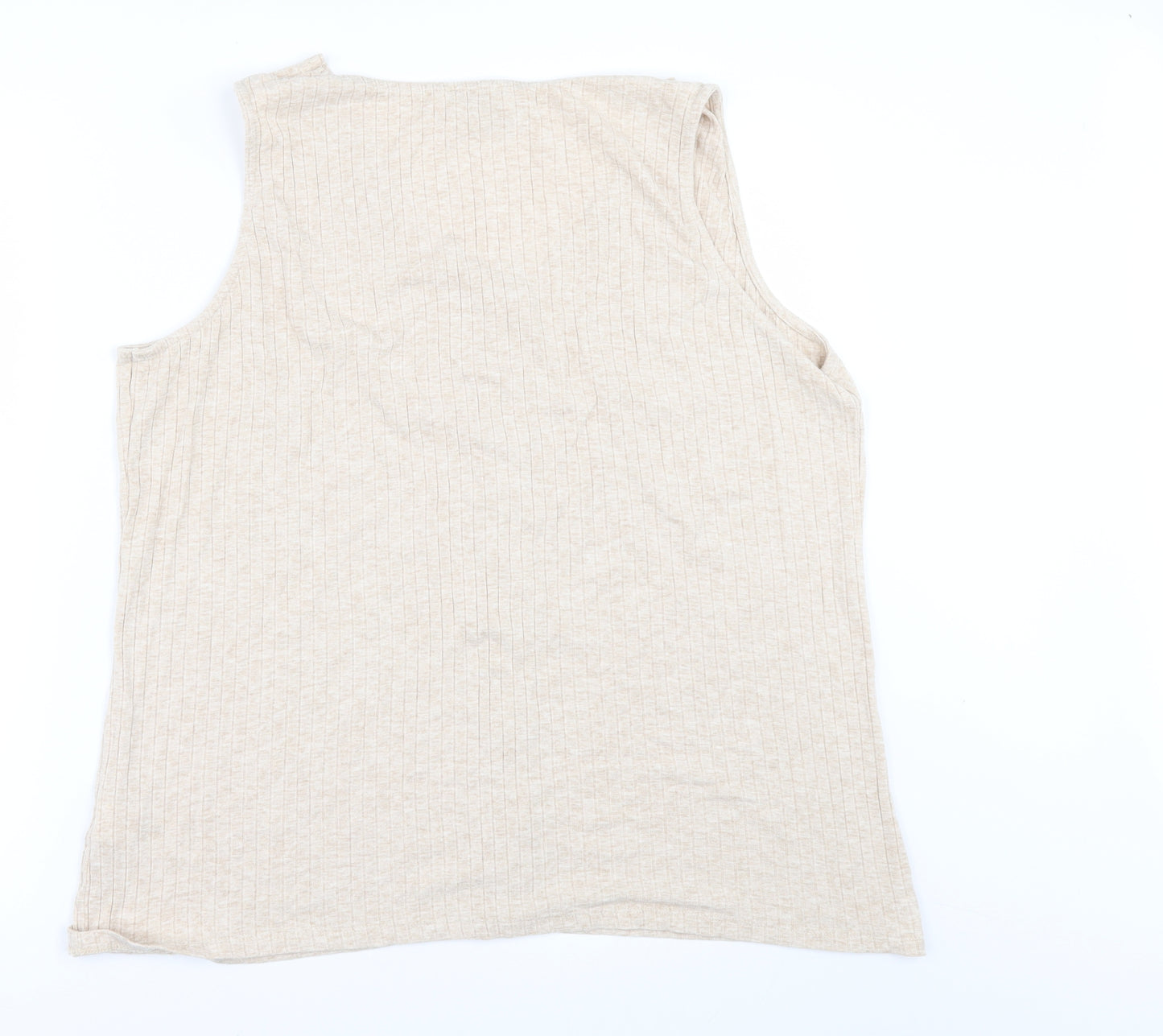 Papaya Womens Beige   Basic T-Shirt Size 20