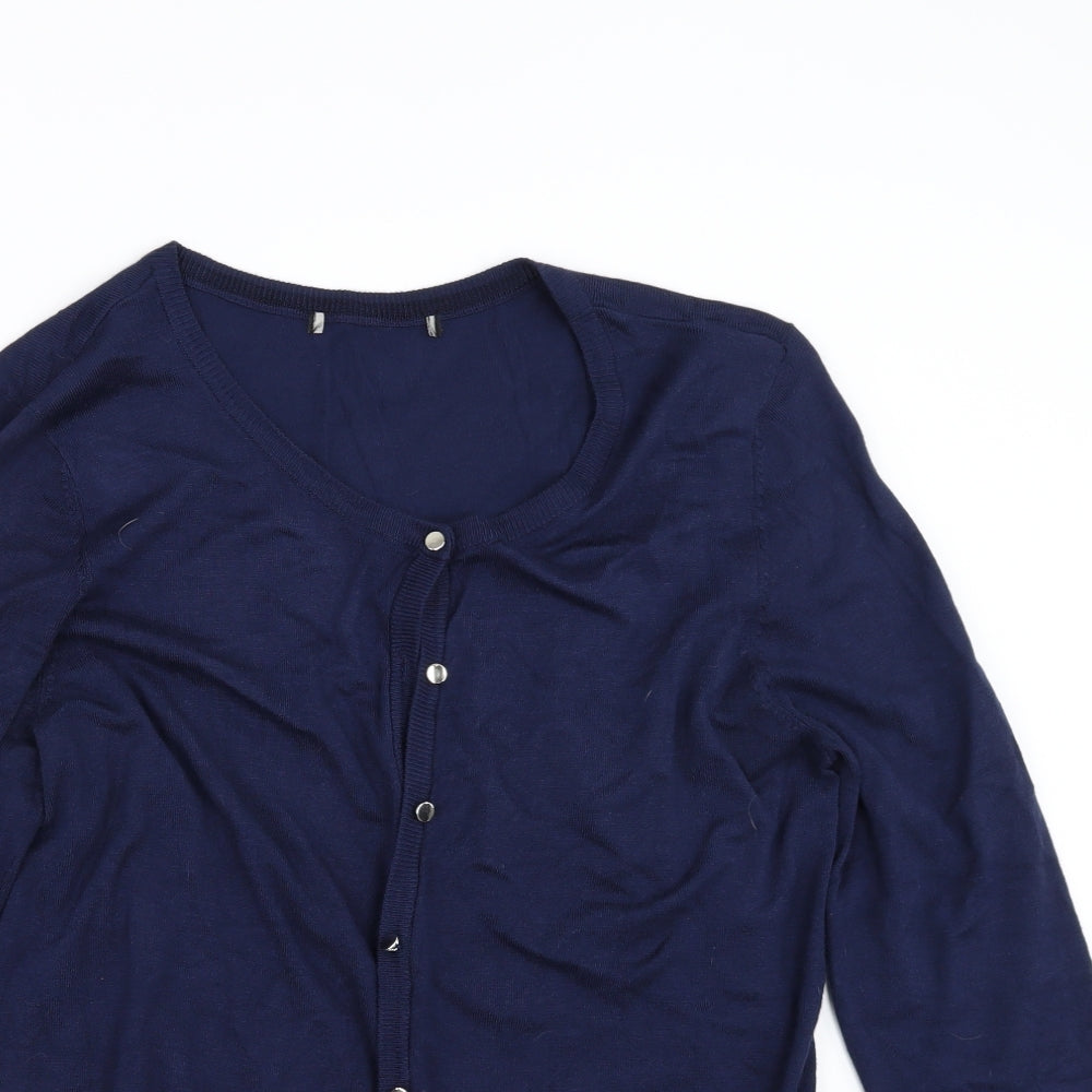 George Foreman Womens Blue   Cardigan Jumper Size 14