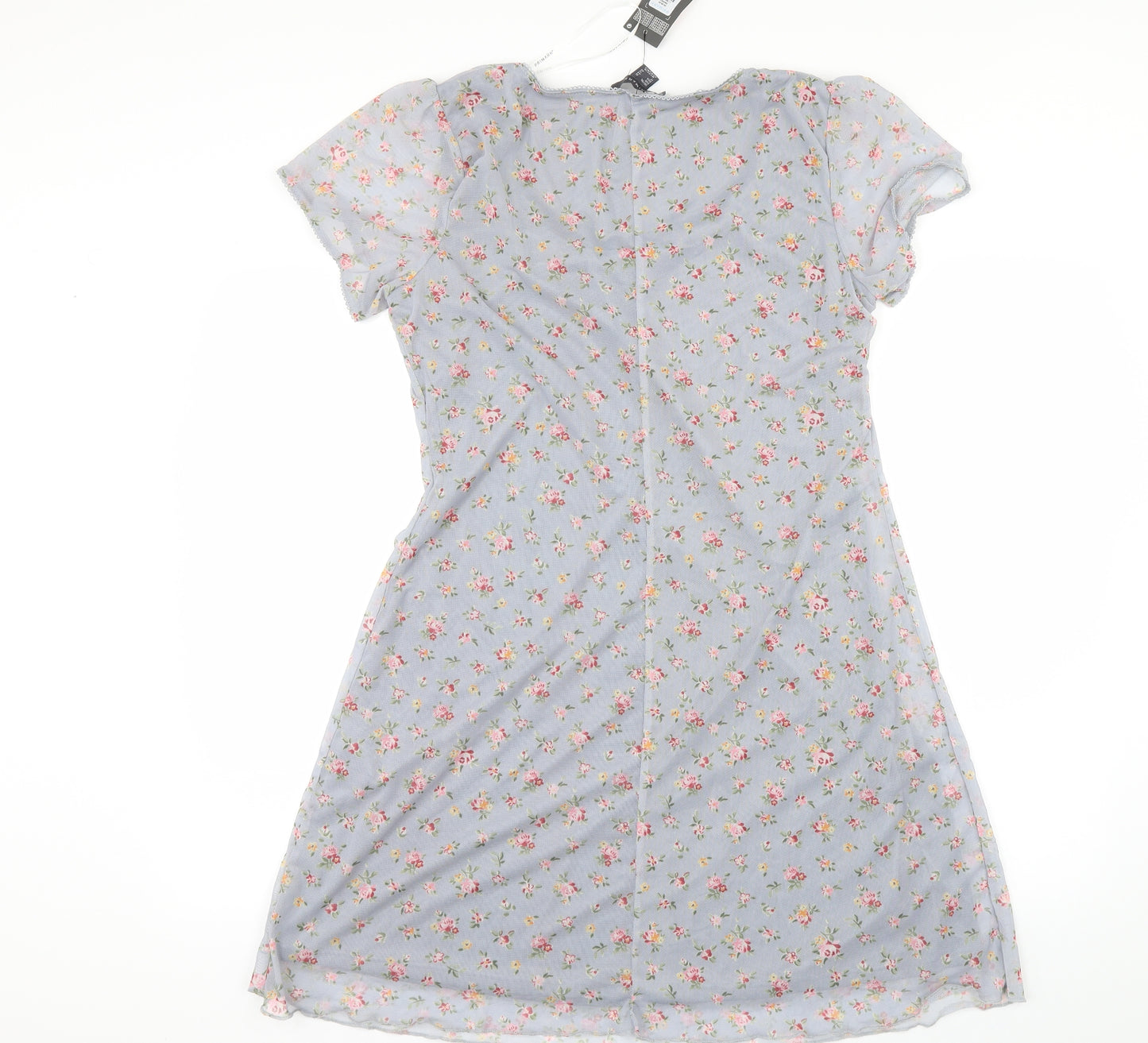 Primark Womens Grey Floral  A-Line  Size 16