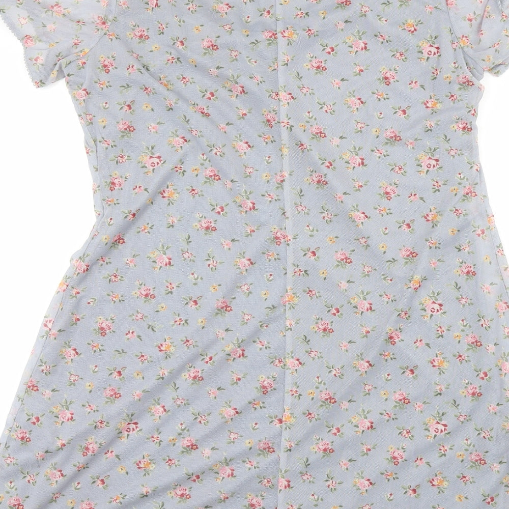 Primark Womens Grey Floral  A-Line  Size 16