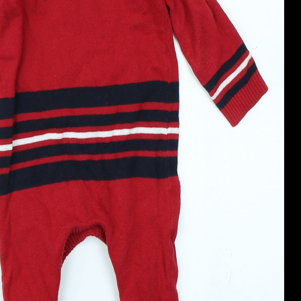 Joe Fresh Boys Red  Knit Babygrow One-Piece Size 6-9 Months